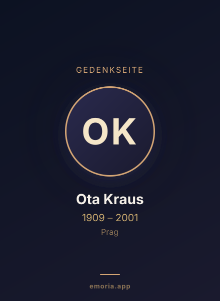 Gedenkportrait von Ota Kraus