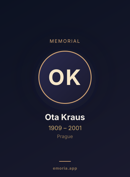 Memorial portrait of Ota Kraus