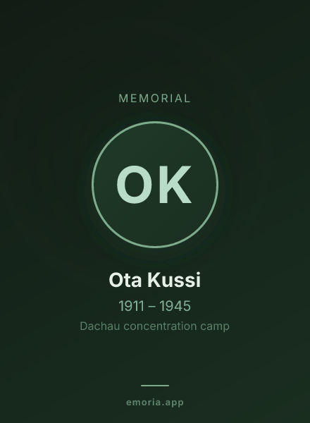 Memorial portrait of Ota Kussi