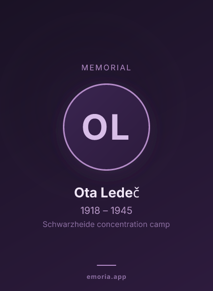 Memorial portrait of Ota Ledeč