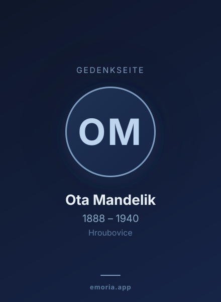 Gedenkportrait von Ota Mandelik
