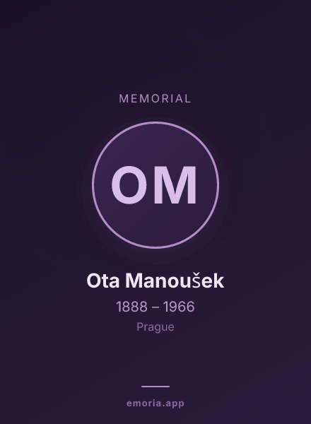 Memorial portrait of Ota Manoušek