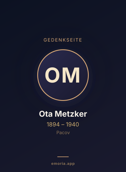 Gedenkportrait von Ota Metzker