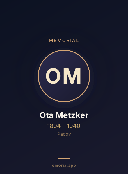 Memorial portrait of Ota Metzker