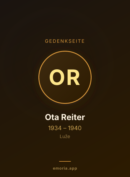 Gedenkportrait von Ota Reiter