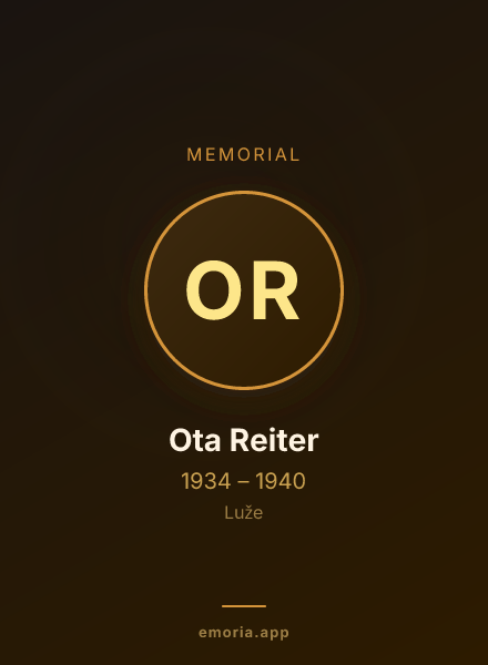 Memorial portrait of Ota Reiter