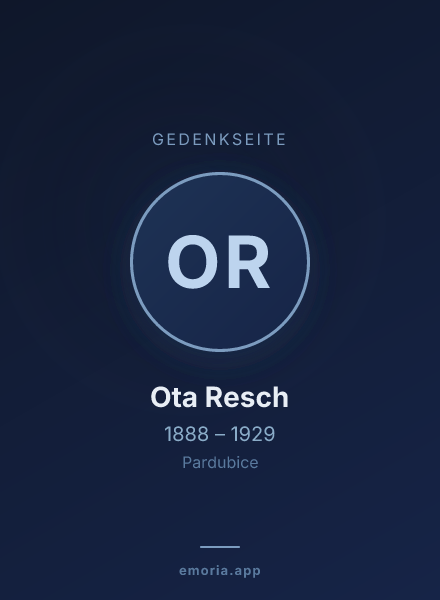Gedenkportrait von Ota Resch