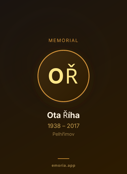 Memorial portrait of Ota Říha