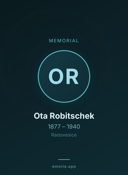 Memorial portrait of Ota Robitschek