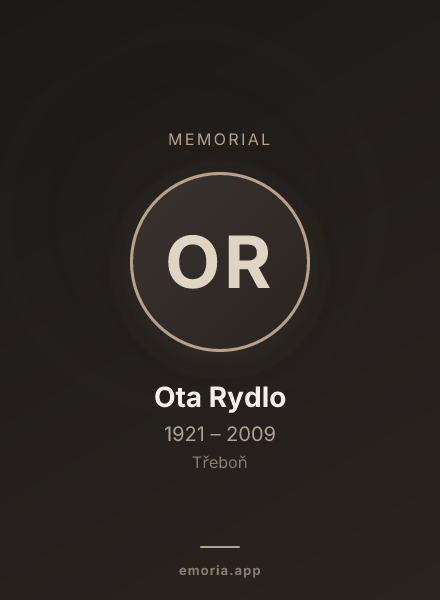 Memorial portrait of Ota Rydlo