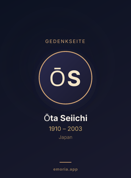Gedenkportrait von Ōta Seiichi