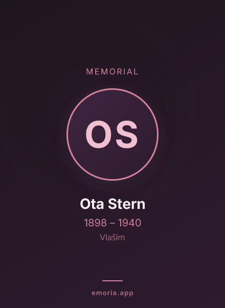 Memorial portrait of Ota Stern
