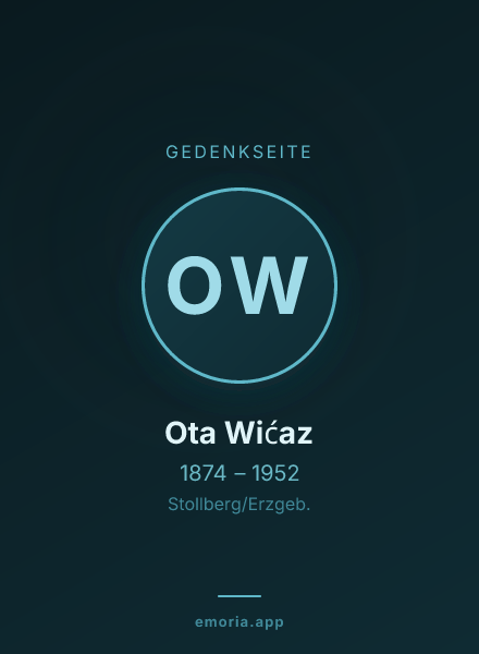 Gedenkportrait von Ota Wićaz