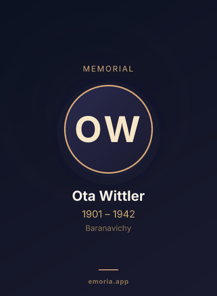 Memorial portrait of Ota Wittler