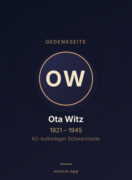 Gedenkportrait von Ota Witz