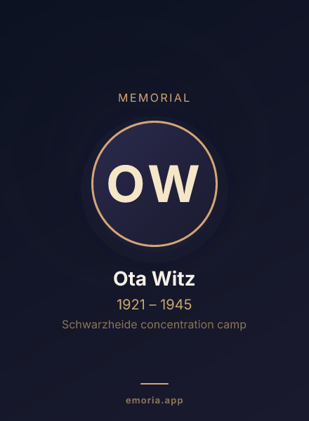 Memorial portrait of Ota Witz