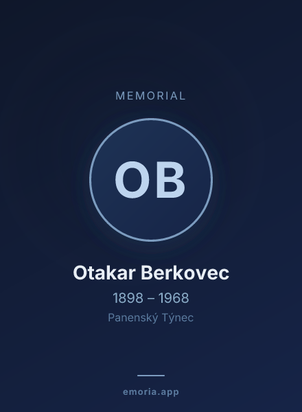 Memorial portrait of Otakar Berkovec