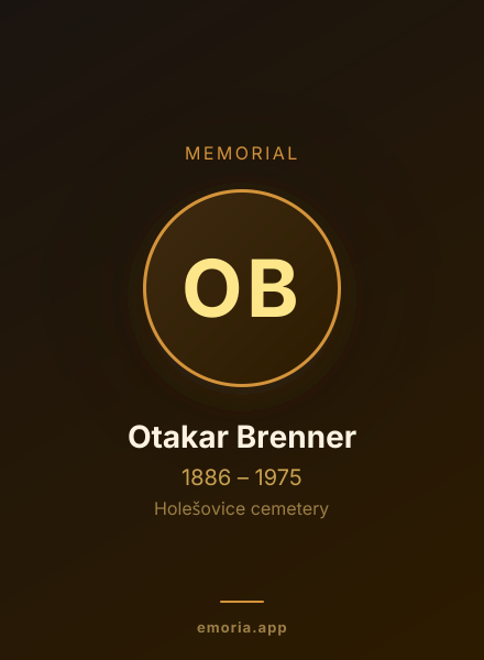 Memorial portrait of Otakar Brenner
