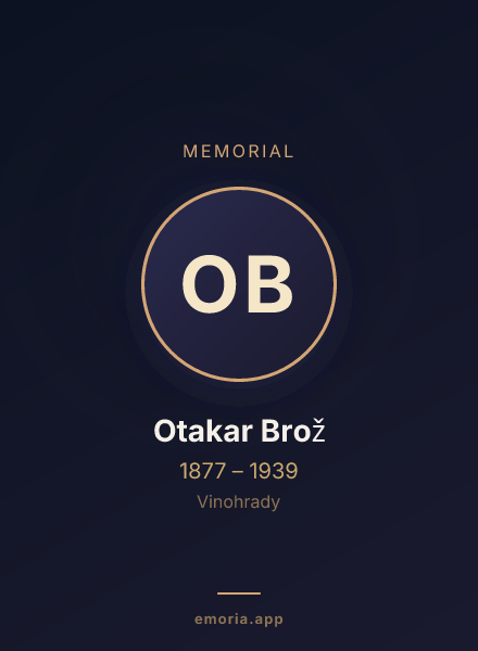 Memorial portrait of Otakar Brož