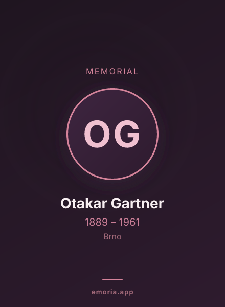Memorial portrait of Otakar Gartner