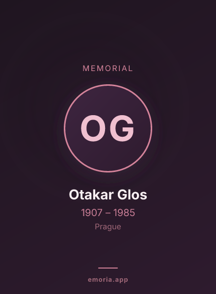 Memorial portrait of Otakar Glos