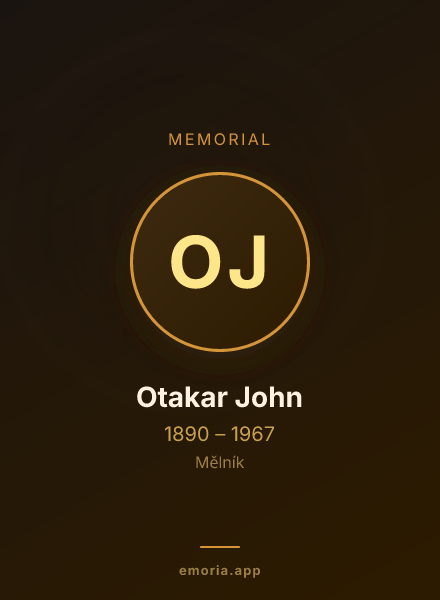 Memorial portrait of Otakar John