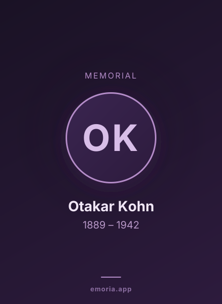 Memorial portrait of Otakar Kohn