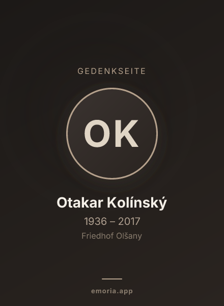 Gedenkportrait von Otakar Kolínský