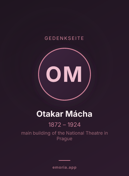 Gedenkportrait von Otakar Mácha