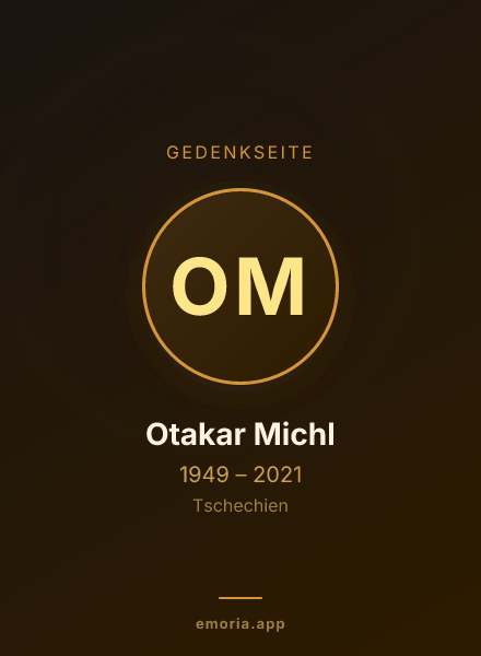 Gedenkportrait von Otakar Michl