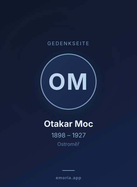 Gedenkportrait von Otakar Moc