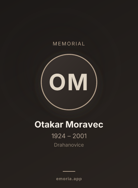 Memorial portrait of Otakar Moravec