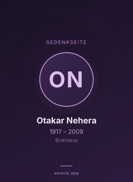 Gedenkportrait von Otakar Nehera