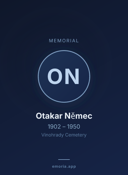 Memorial portrait of Otakar Němec