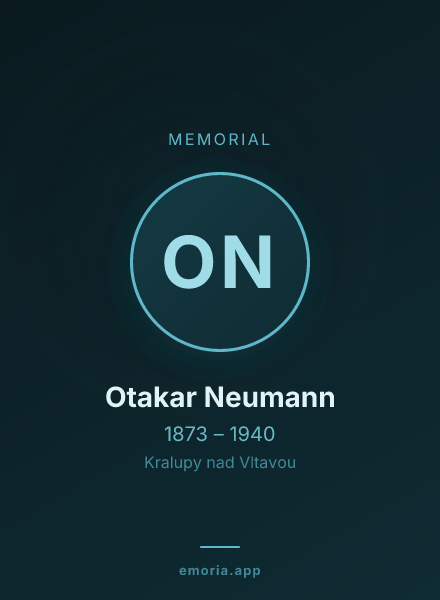 Memorial portrait of Otakar Neumann