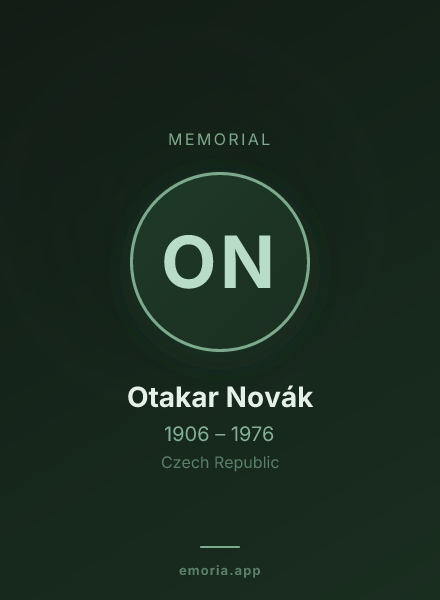 Memorial portrait of Otakar Novák