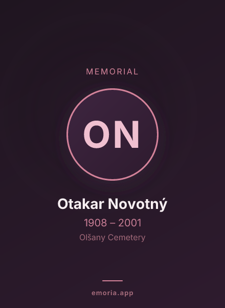 Memorial portrait of Otakar Novotný