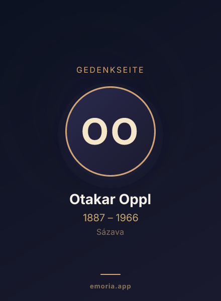 Gedenkportrait von Otakar Oppl