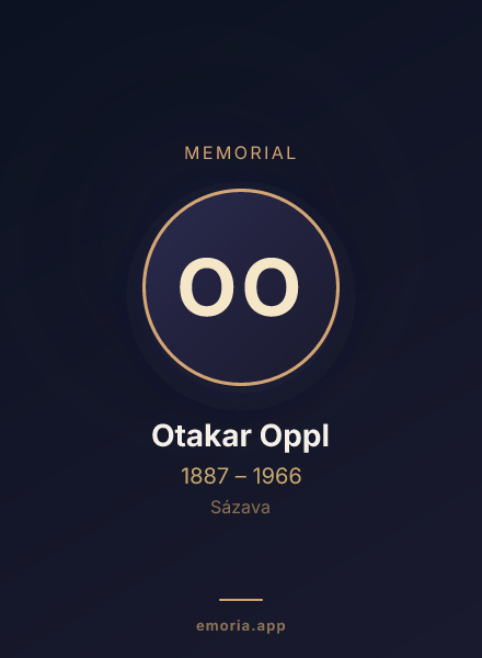 Memorial portrait of Otakar Oppl