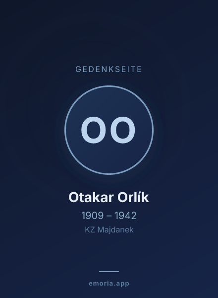 Gedenkportrait von Otakar Orlík
