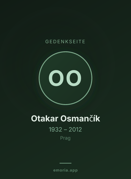 Gedenkportrait von Otakar Osmančík