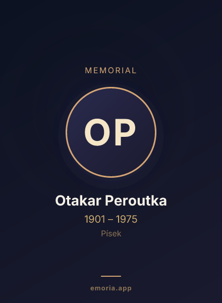 Memorial portrait of Otakar Peroutka
