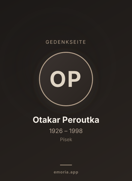 Gedenkportrait von Otakar Peroutka