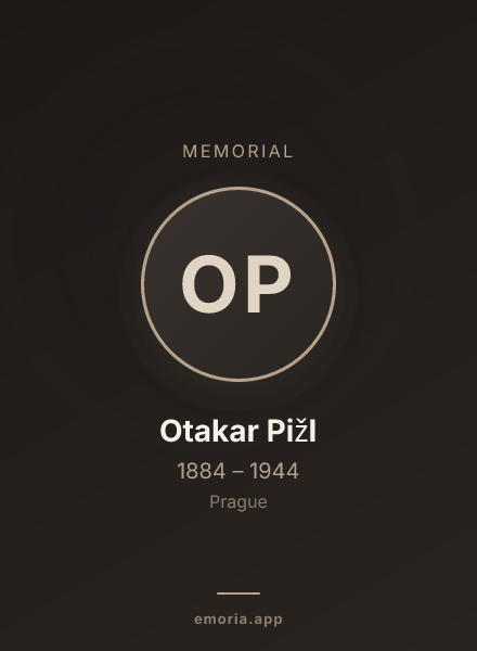 Memorial portrait of Otakar Pižl