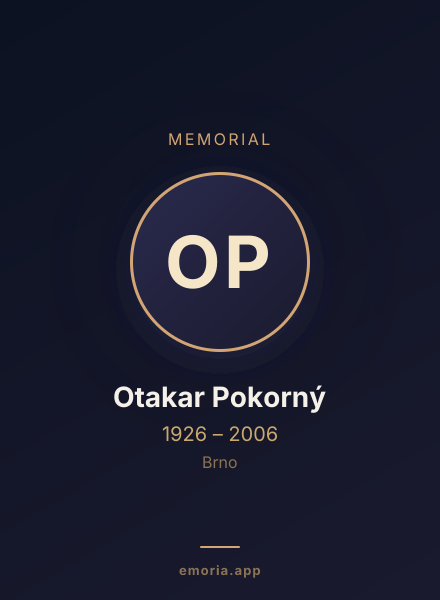 Memorial portrait of Otakar Pokorný