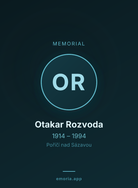 Memorial portrait of Otakar Rozvoda