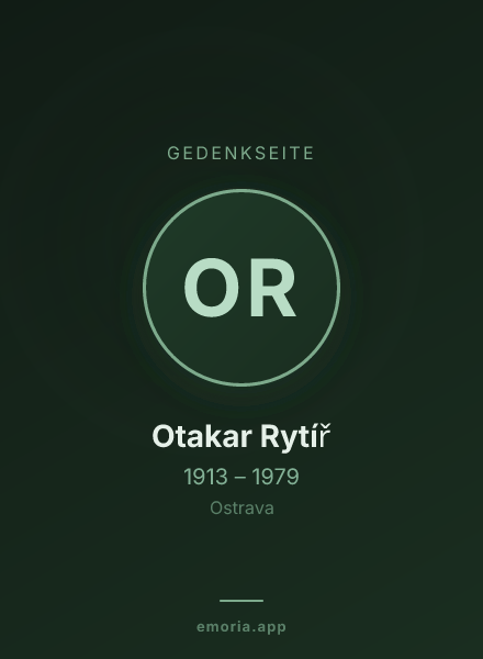 Gedenkportrait von Otakar Rytíř