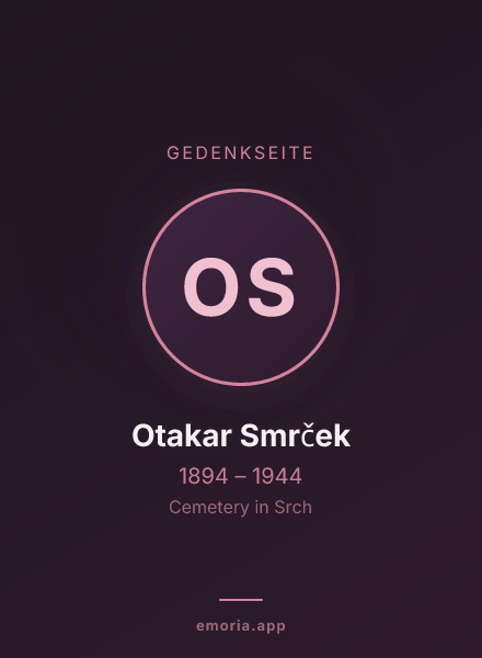 Gedenkportrait von Otakar Smrček