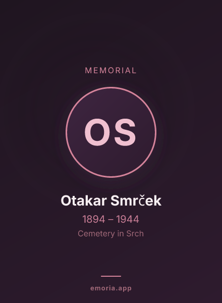 Memorial portrait of Otakar Smrček