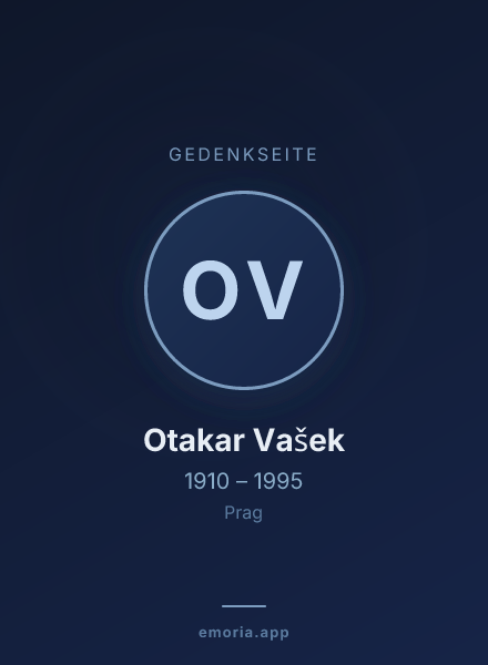 Gedenkportrait von Otakar Vašek